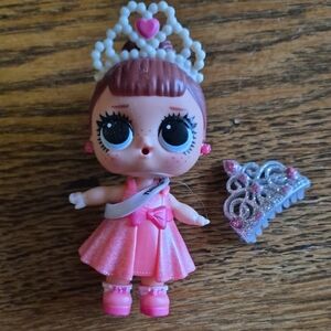 L.O.L. Surprise! Pink Princess Doll with White Tiara and Silver Crown Accessory